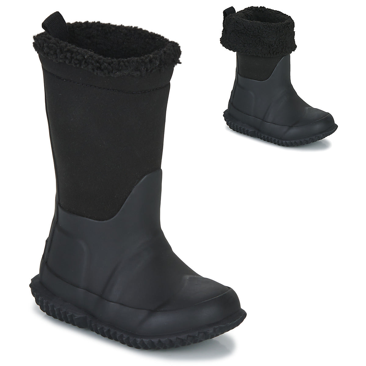 Scarpe da neve bambini ragazzo Hunter  Sherpa boot  Nero