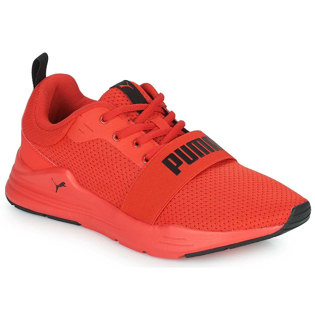 Scarpe bambini ragazzo Puma  Wired Run Jr  Rosso