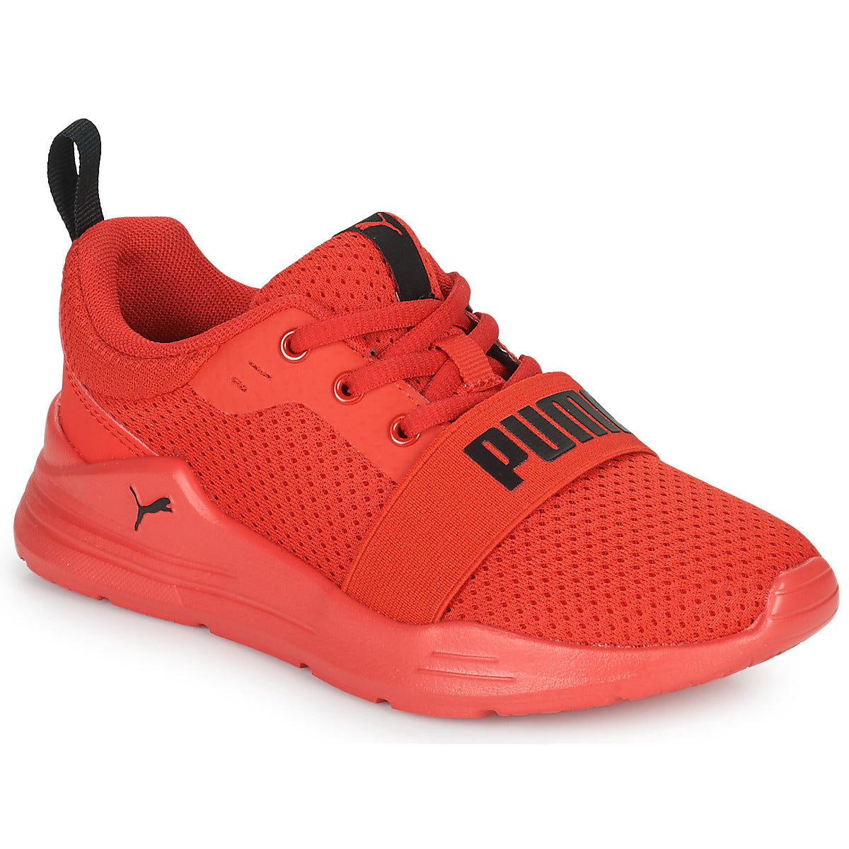 Scarpe bambini ragazzo Puma  Wired Run PS  Rosso