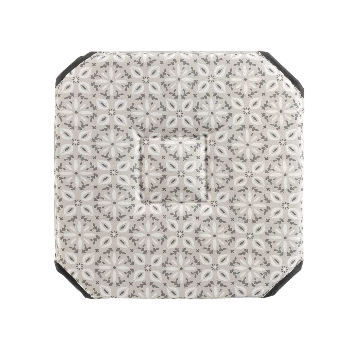 Coprisedia  Douceur d intérieur  GALETTE 4 RABATS 36 x 36 x 3.5 CM POLYESTER IMPRIME GRIS X2  Grigio