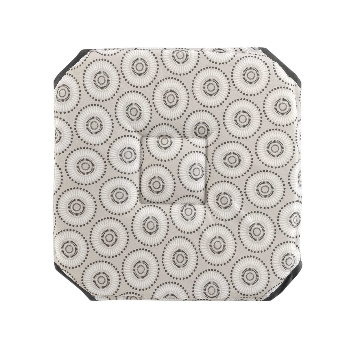 Coprisedia  Douceur d intérieur  GALETTE 4 RABATS 36 x 36 x 3.5 CM POLYESTER IMPRIME SALTO X2  Grigio