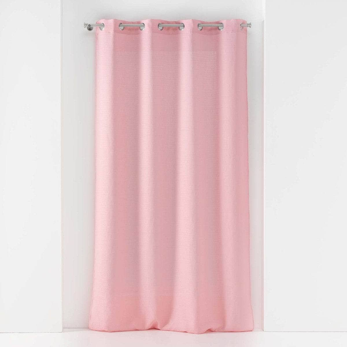 Tende  Douceur d intérieur  PANNEAU A OEILLETS 140 x 240 CM VOILE TISSE SOANE ROSE  Rosa