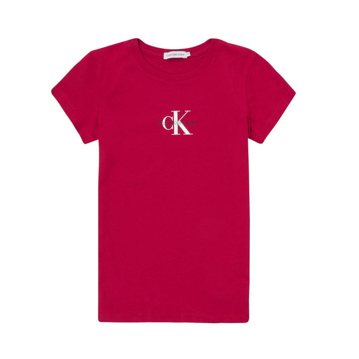 T-shirt ragazza Calvin Klein Jeans  MICRO MONOGRAM TOP  Rosa