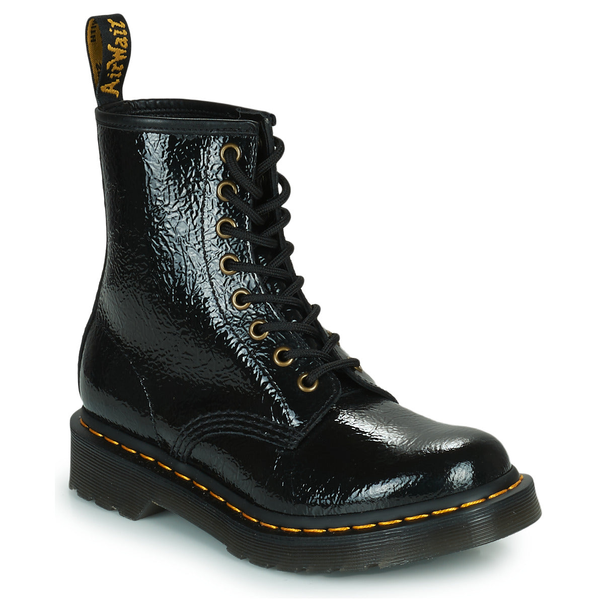 Stivaletti Donna Dr. Martens  1460 Distressed Patent  Nero