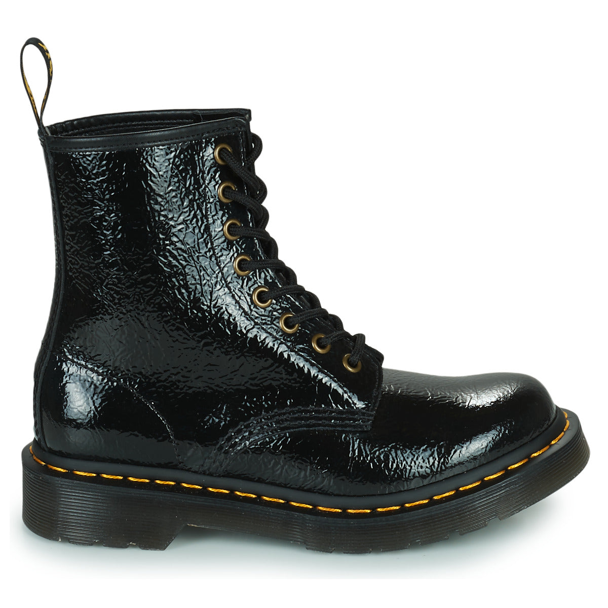 Stivaletti Donna Dr. Martens  1460 Distressed Patent  Nero