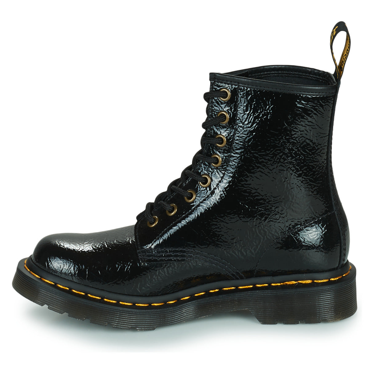 Stivaletti Donna Dr. Martens  1460 Distressed Patent  Nero