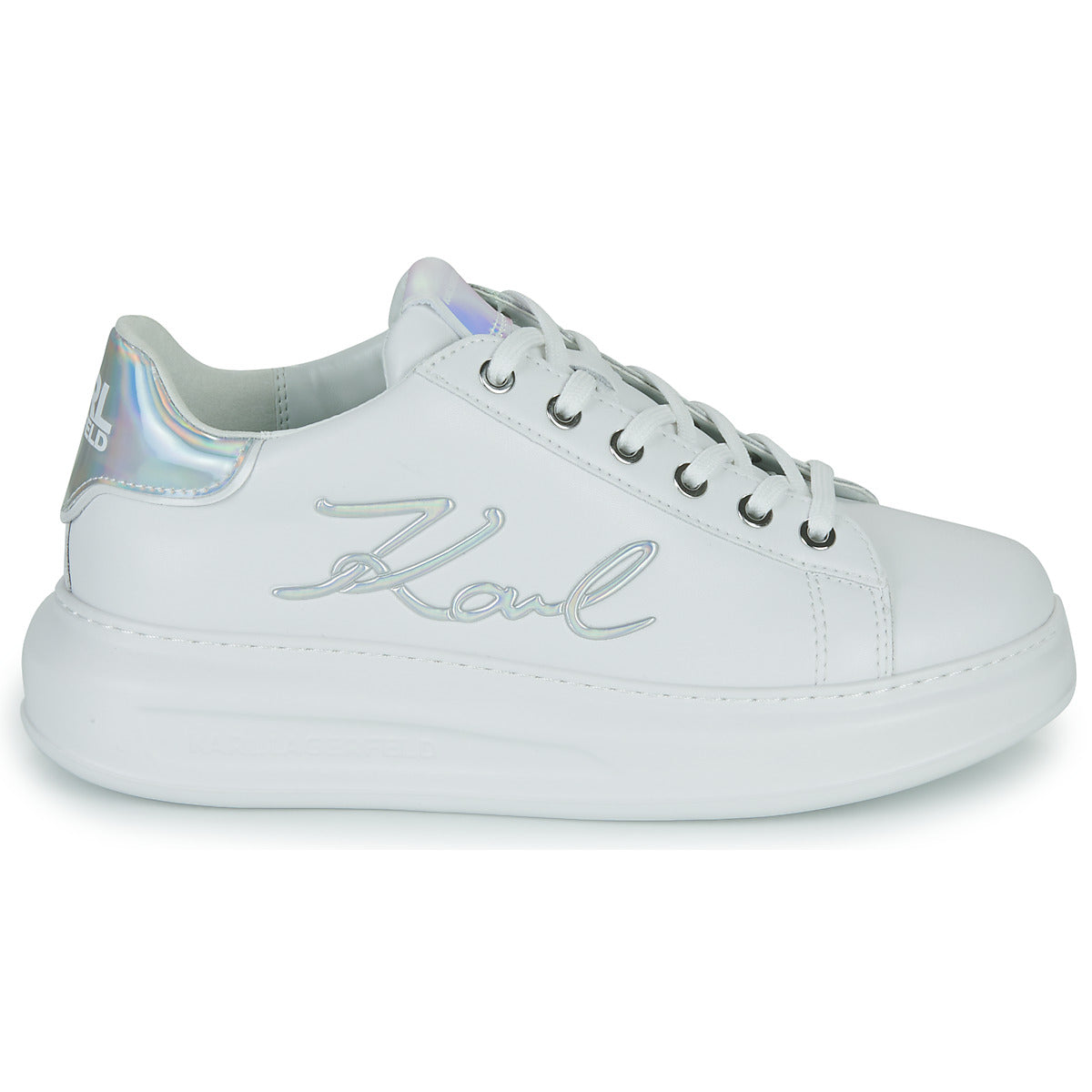 Sneakers basse Donna Karl Lagerfeld  KAPRI Signia Lace Lthr  Bianco