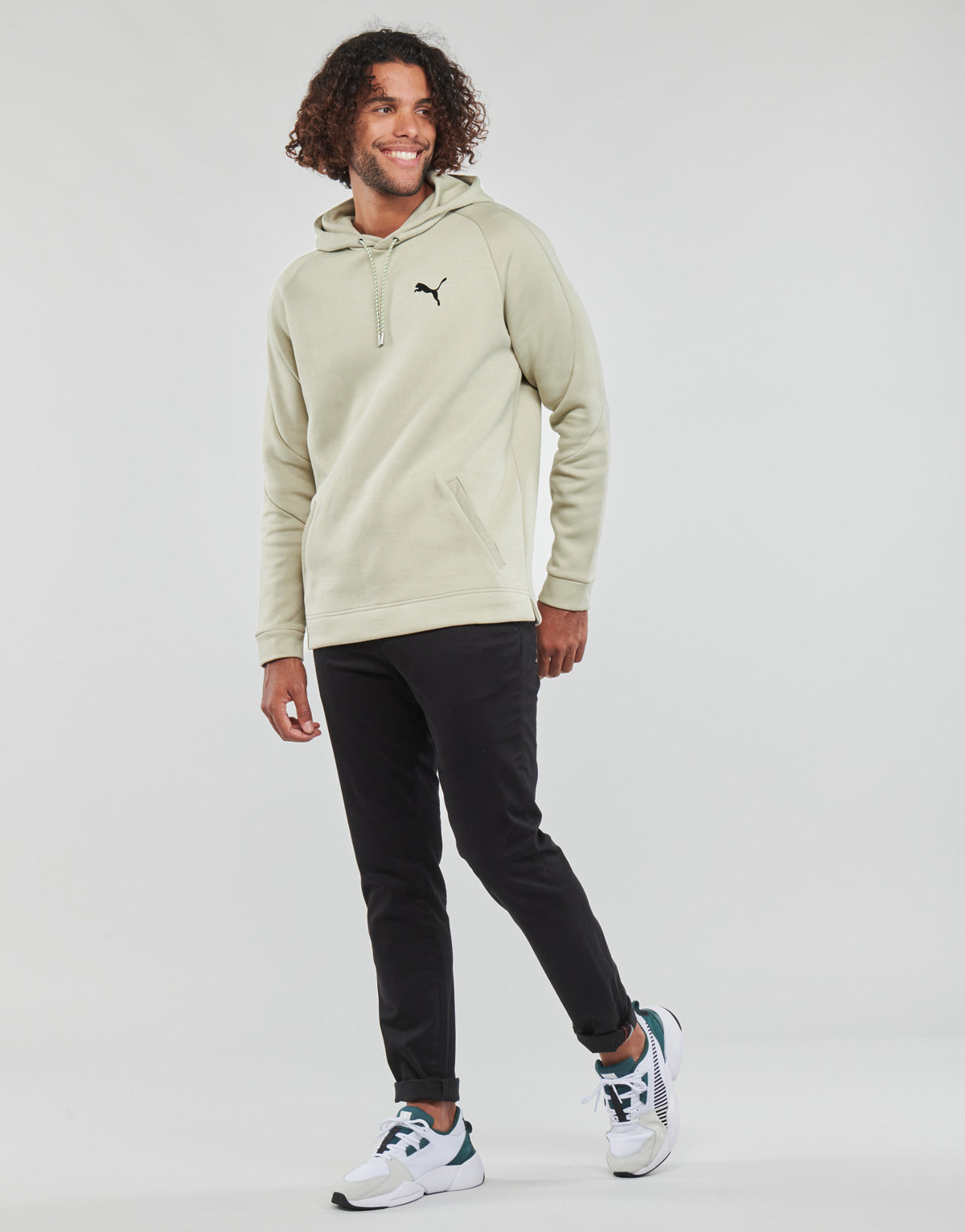 Felpa Uomo Puma  DAY IN MOTION HOODIE DK  Grigio