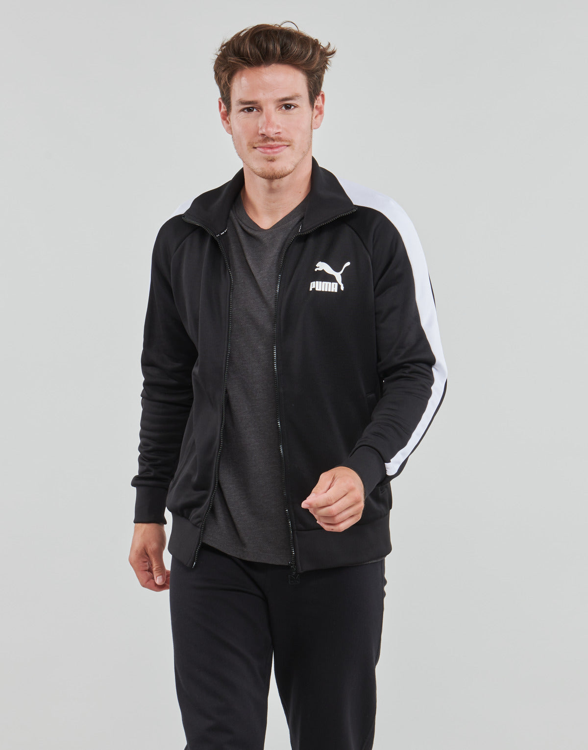 Felpa Uomo Puma  ICONIC T7 JACKET  Nero