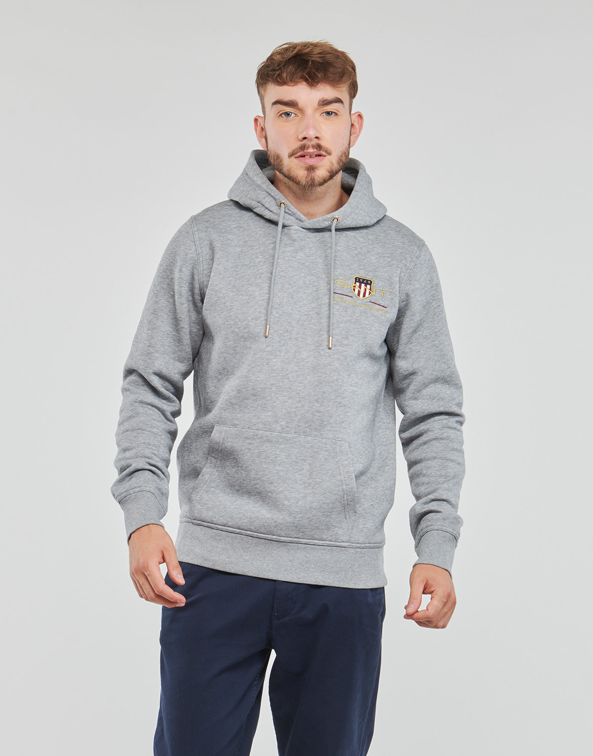 Felpa Uomo Gant  MEDIUM ARCHIVE SHIELD HOODIE  Grigio