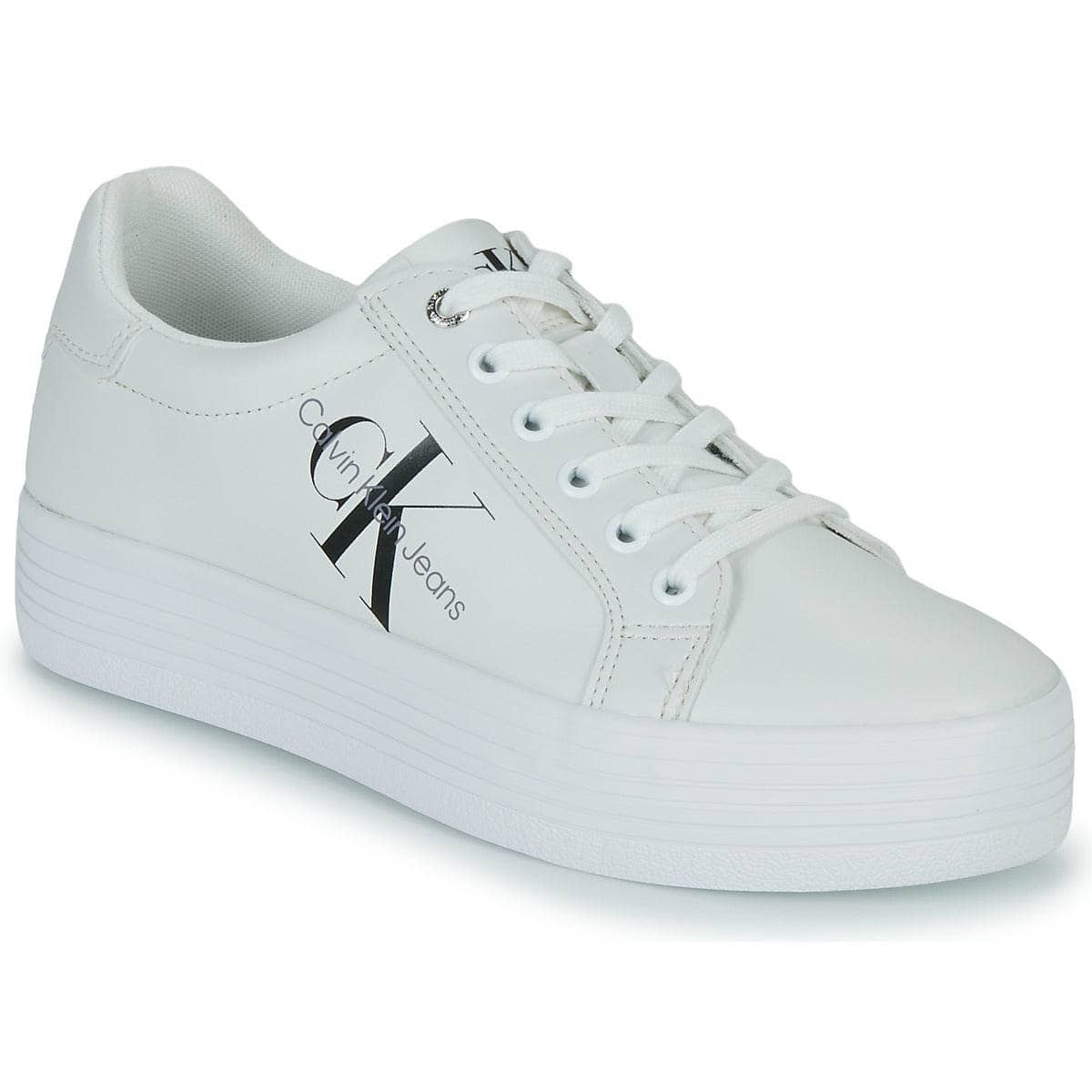 Sneakers basse Donna Calvin Klein Jeans  VULC FLATFORM LACEUP  Bianco