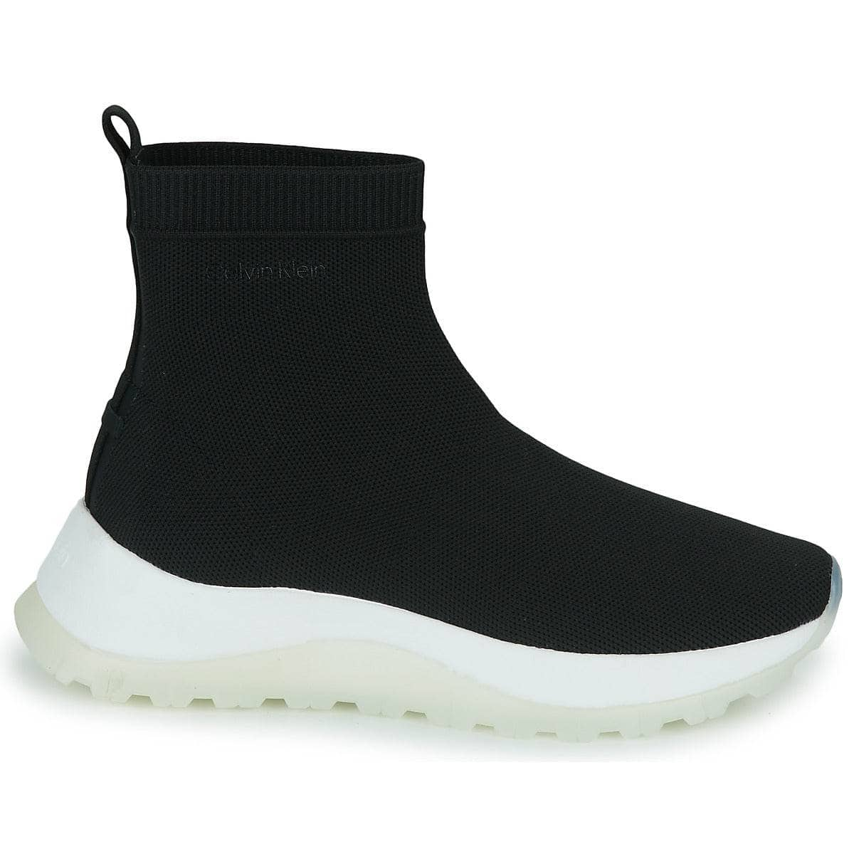 Sneakers alte Donna Calvin Klein Jeans  2 PIECE SOLE SOCK BOOT - KNIT  Nero