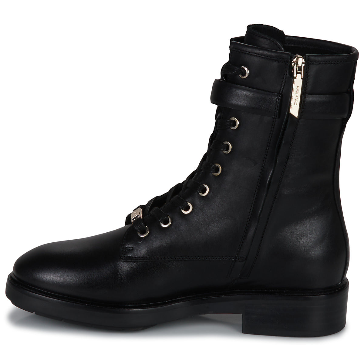 Stivaletti Donna Calvin Klein Jeans  RUBBER SOLE COMBAT BOOT W HW  Nero