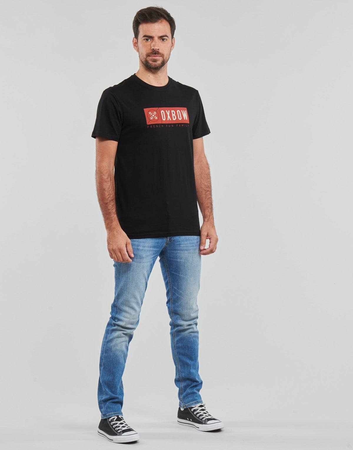 T-shirt Uomo Oxbow  02TELLIM  Nero