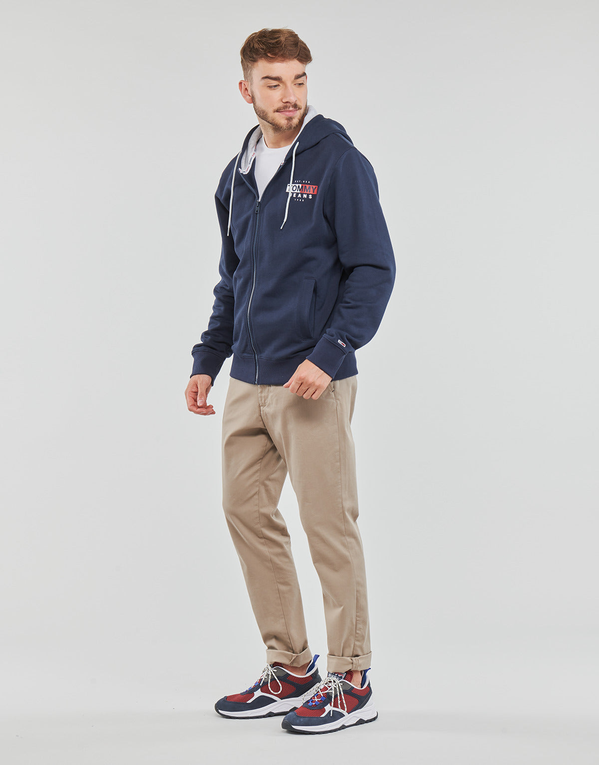 Felpa Uomo Tommy Jeans  TJM ENTRY FLAG ZIP THRU  Marine