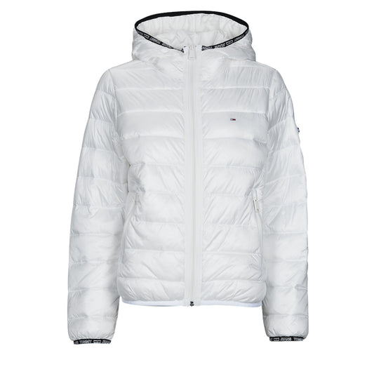 Piumino Donna Tommy Jeans  TJW QUILTED TAPE HOODED JACKET  Bianco