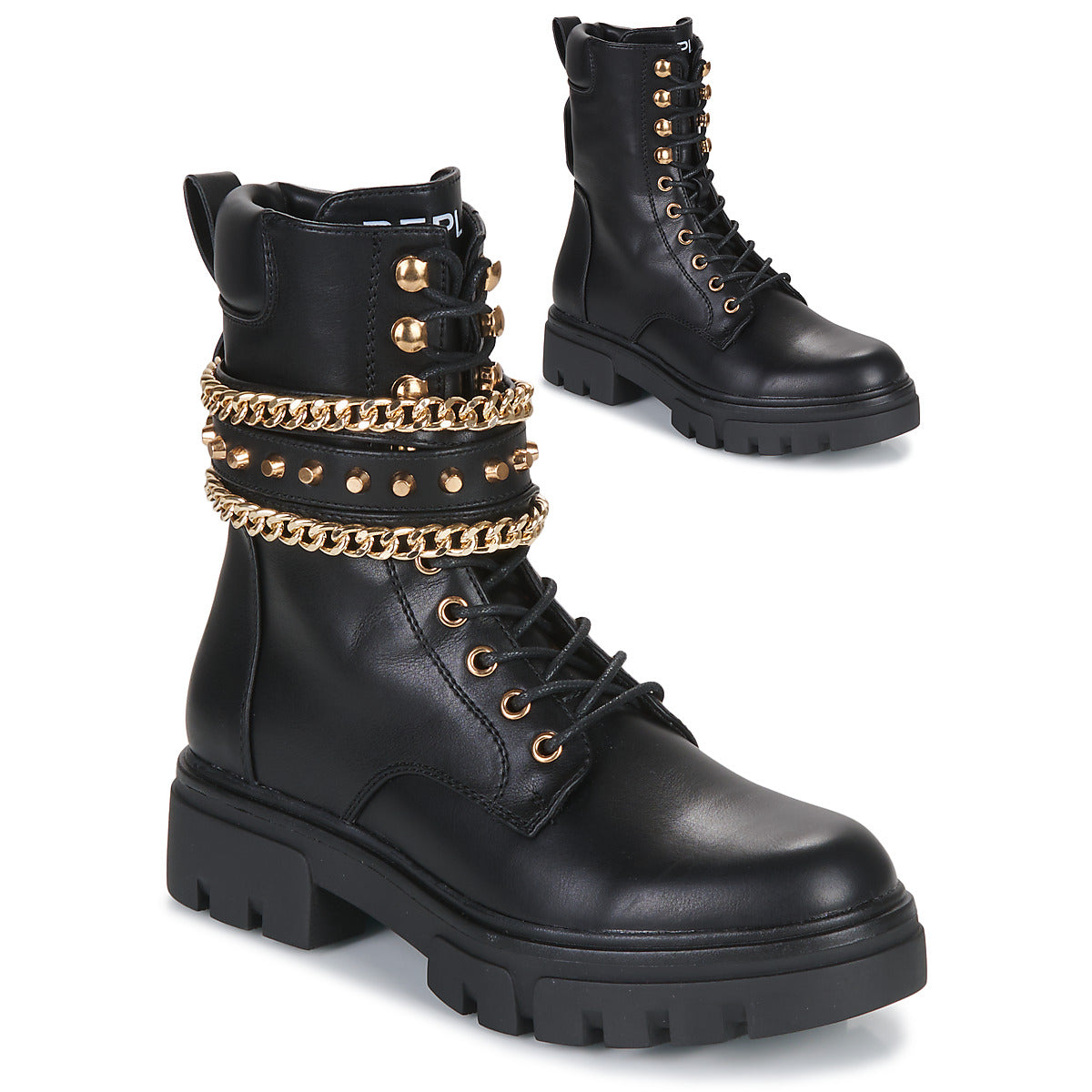 Stivaletti Donna Replay  HANNA CHAINS  Nero