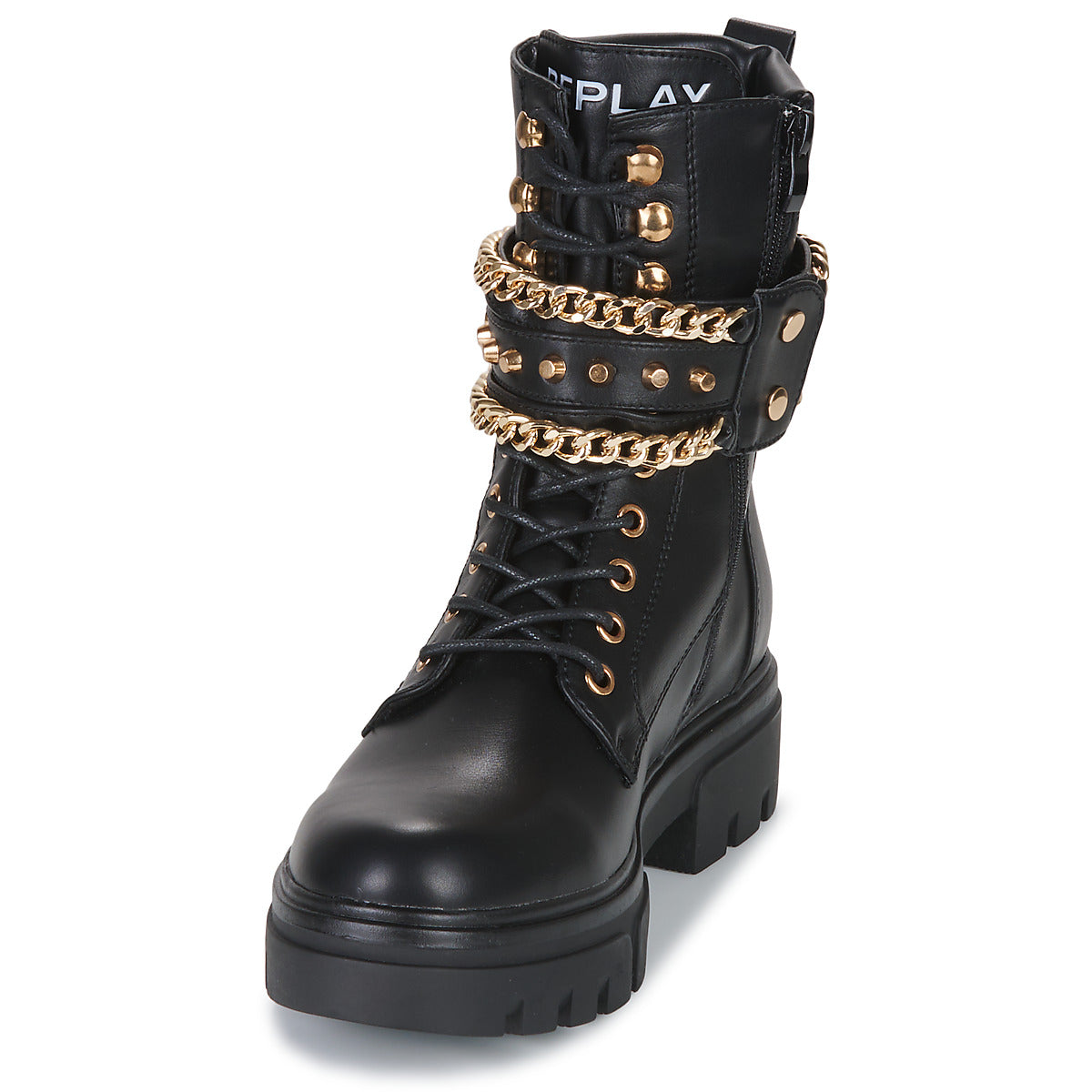 Stivaletti Donna Replay  HANNA CHAINS  Nero