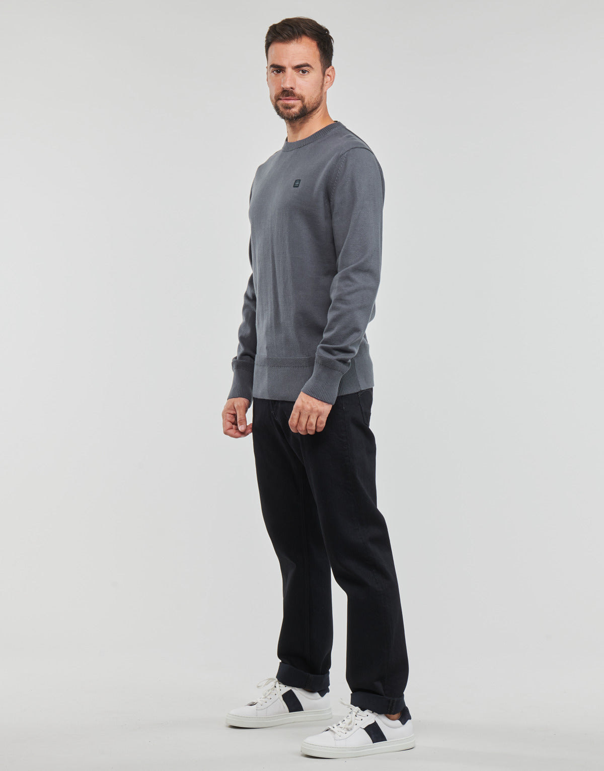 Maglione Uomo G-Star Raw  Premium core r knit  Grigio