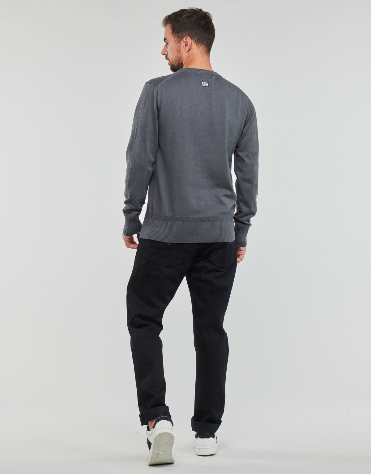 Maglione Uomo G-Star Raw  Premium core r knit  Grigio