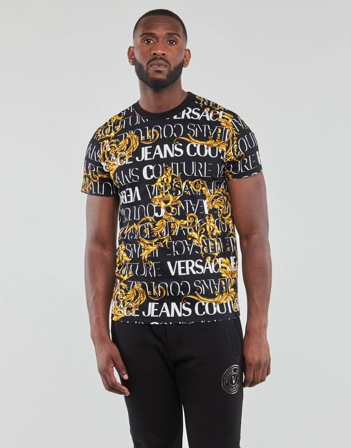 T-shirt Uomo Versace Jeans Couture  73GAH6S0-G89  Nero