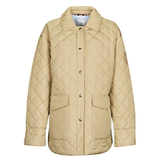 Piumino Donna Tommy Hilfiger  QUILTED  SORONA SHORT SHACKET  Beige