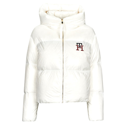 Piumino Donna Tommy Hilfiger  MONOGRAM BADGE DOWN JKT  Bianco