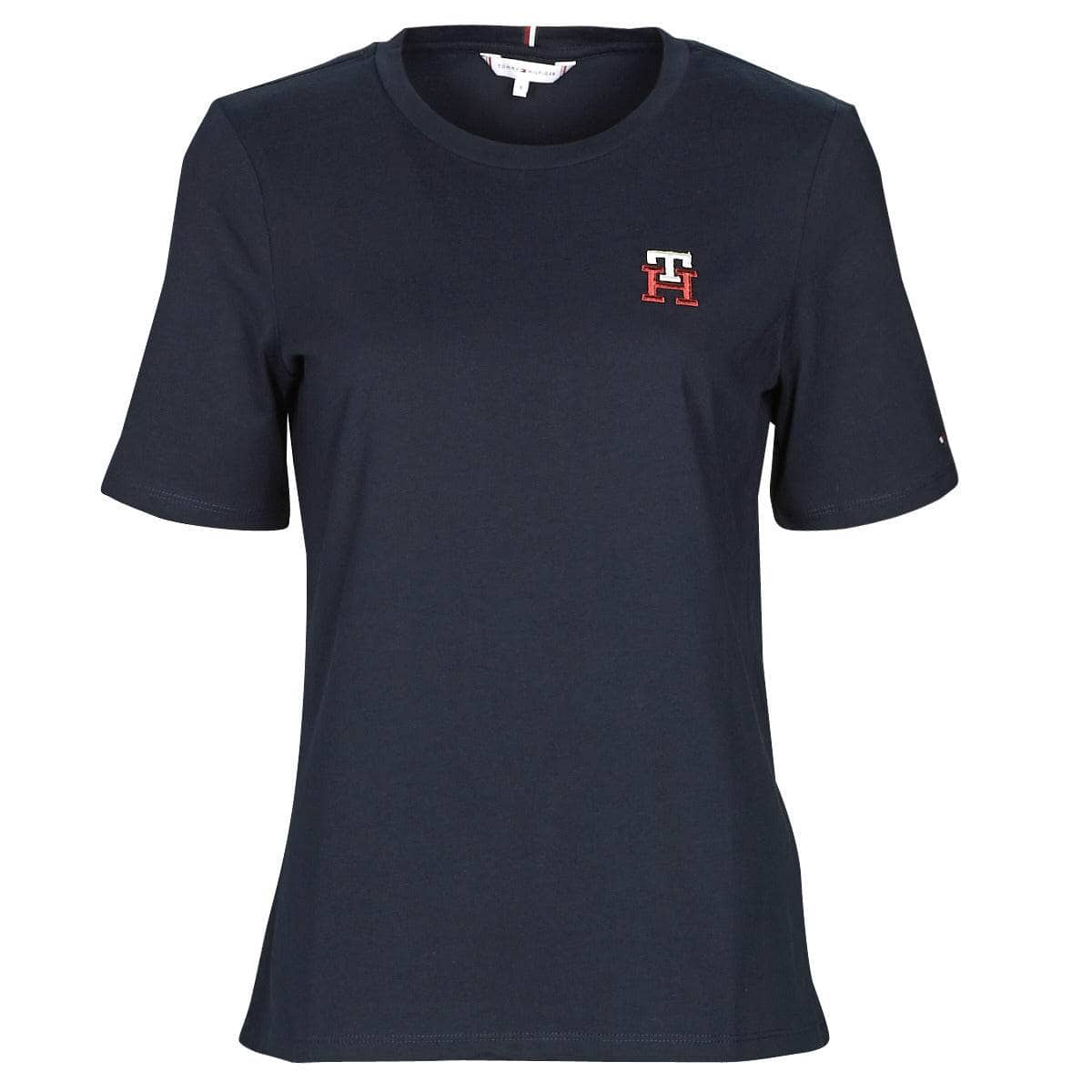 T-shirt Donna Tommy Hilfiger  REG MONOGRAM EMB C-NK SS  Marine