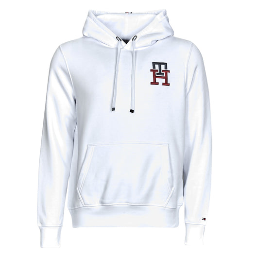 Felpa Uomo Tommy Hilfiger  ESSENTIAL MONOGRAM HOODY  Bianco