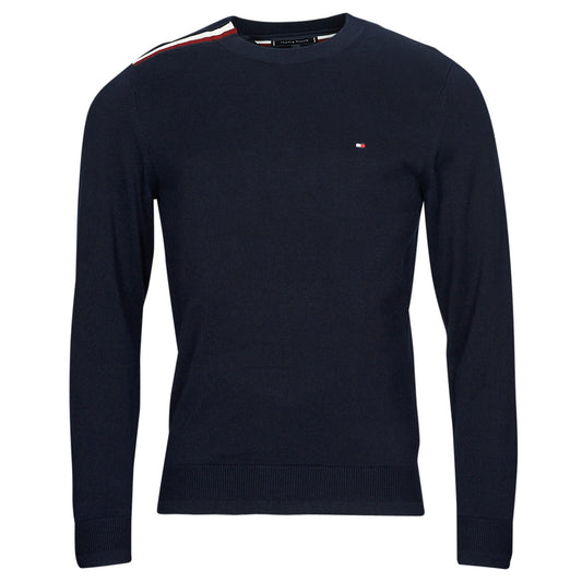 Maglione Uomo Tommy Hilfiger  GLOBAL STP PLACEMENT CREW NECK  Marine