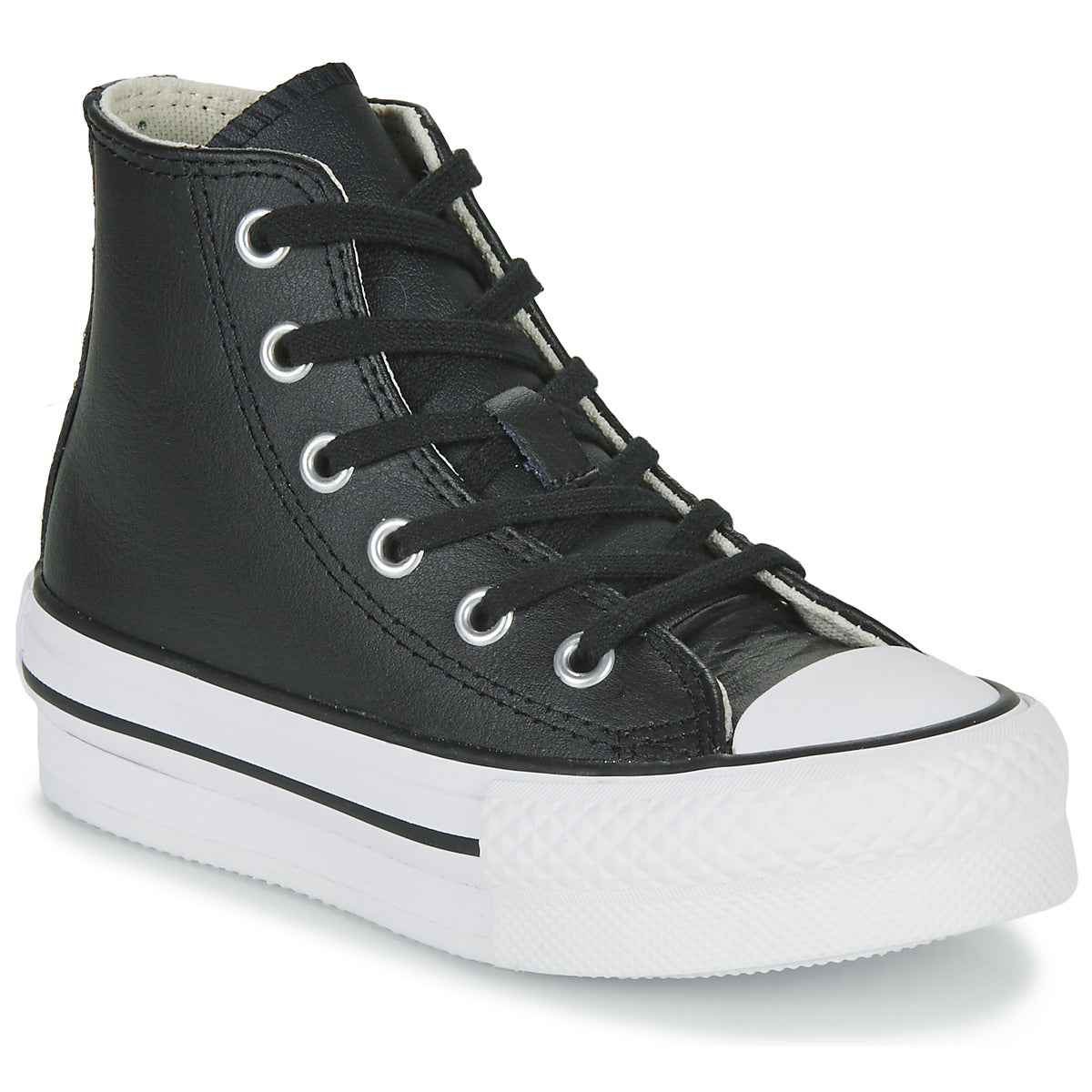 Scarpe bambini ragazza Converse  Chuck Taylor All Star Eva Lift Leather Foundation Hi  Nero