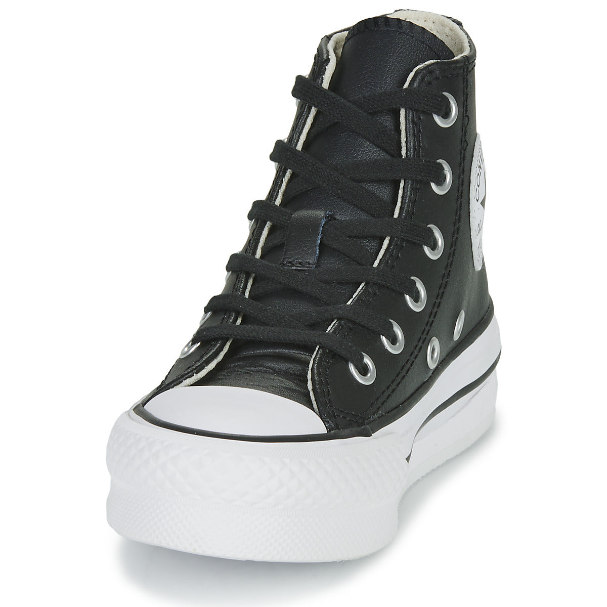 Scarpe bambini ragazza Converse  Chuck Taylor All Star Eva Lift Leather Foundation Hi  Nero