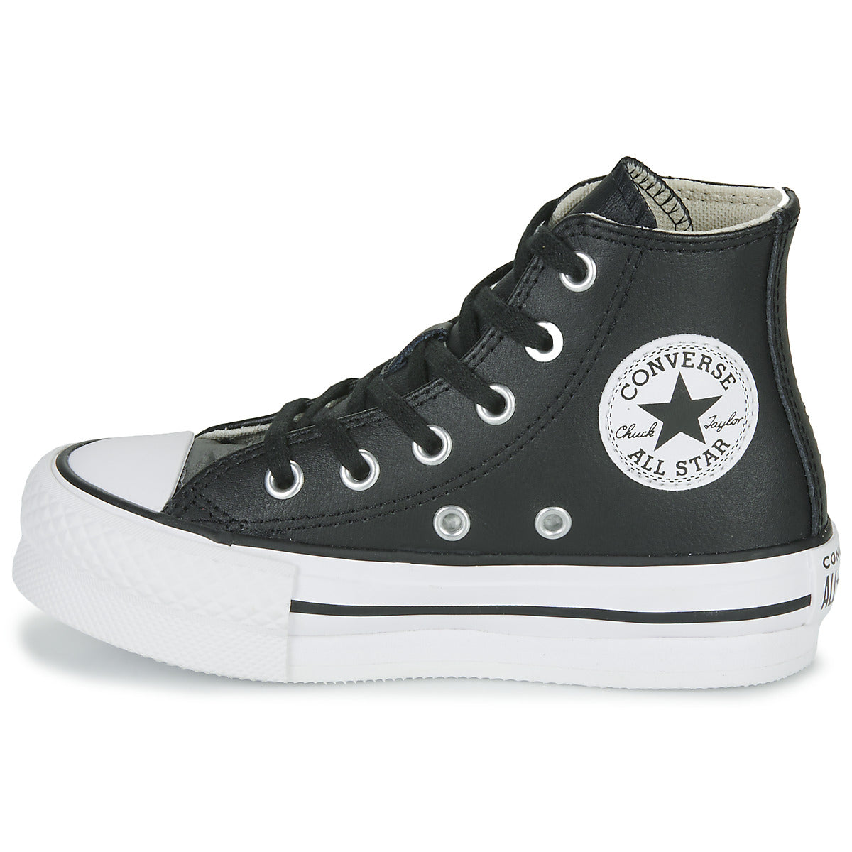 Scarpe bambini ragazza Converse  Chuck Taylor All Star Eva Lift Leather Foundation Hi  Nero