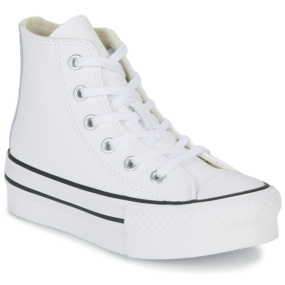 Scarpe bambini ragazza Converse  Chuck Taylor All Star Eva Lift Leather Foundation Hi  Bianco