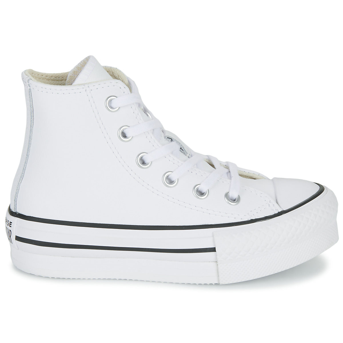 Scarpe bambini ragazza Converse  Chuck Taylor All Star Eva Lift Leather Foundation Hi  Bianco