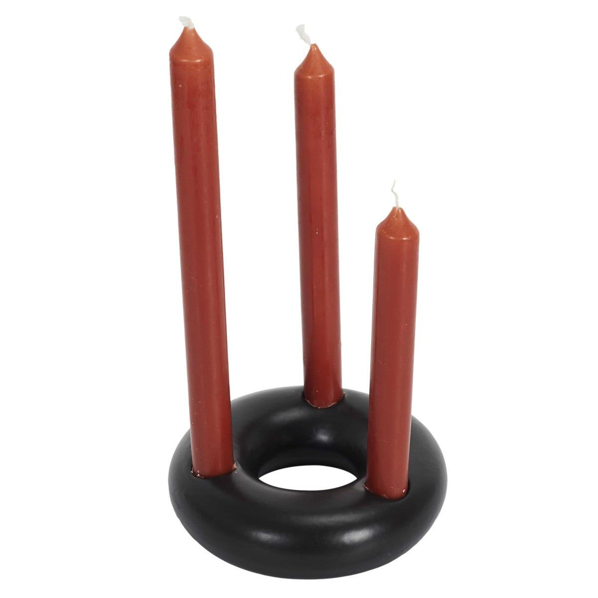 Candelieri, porta candele  The home deco factory  SUPPORT 3 BOUGIES NOIR M24  Nero