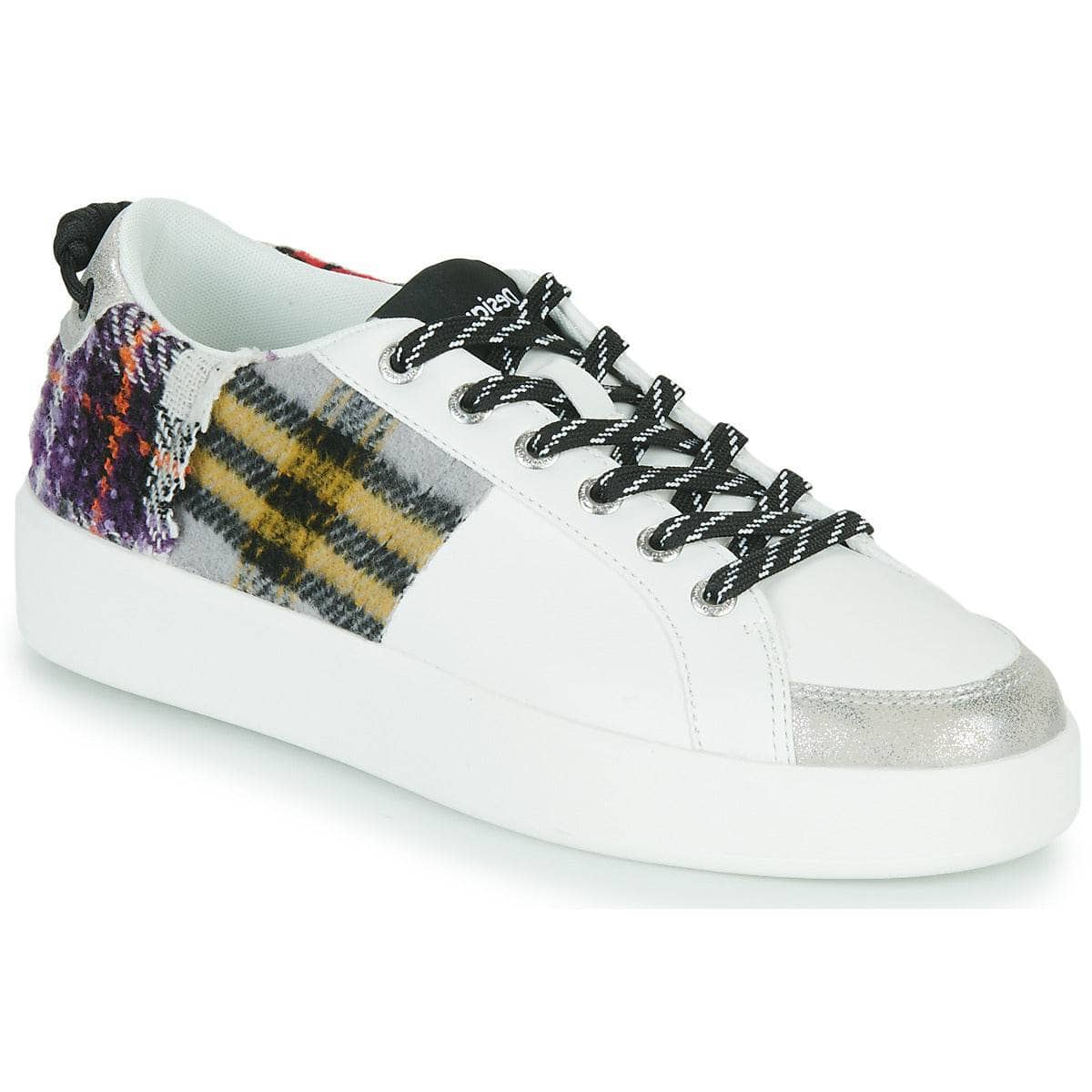 Sneakers basse Donna Desigual  FANCY TARTAN  Bianco