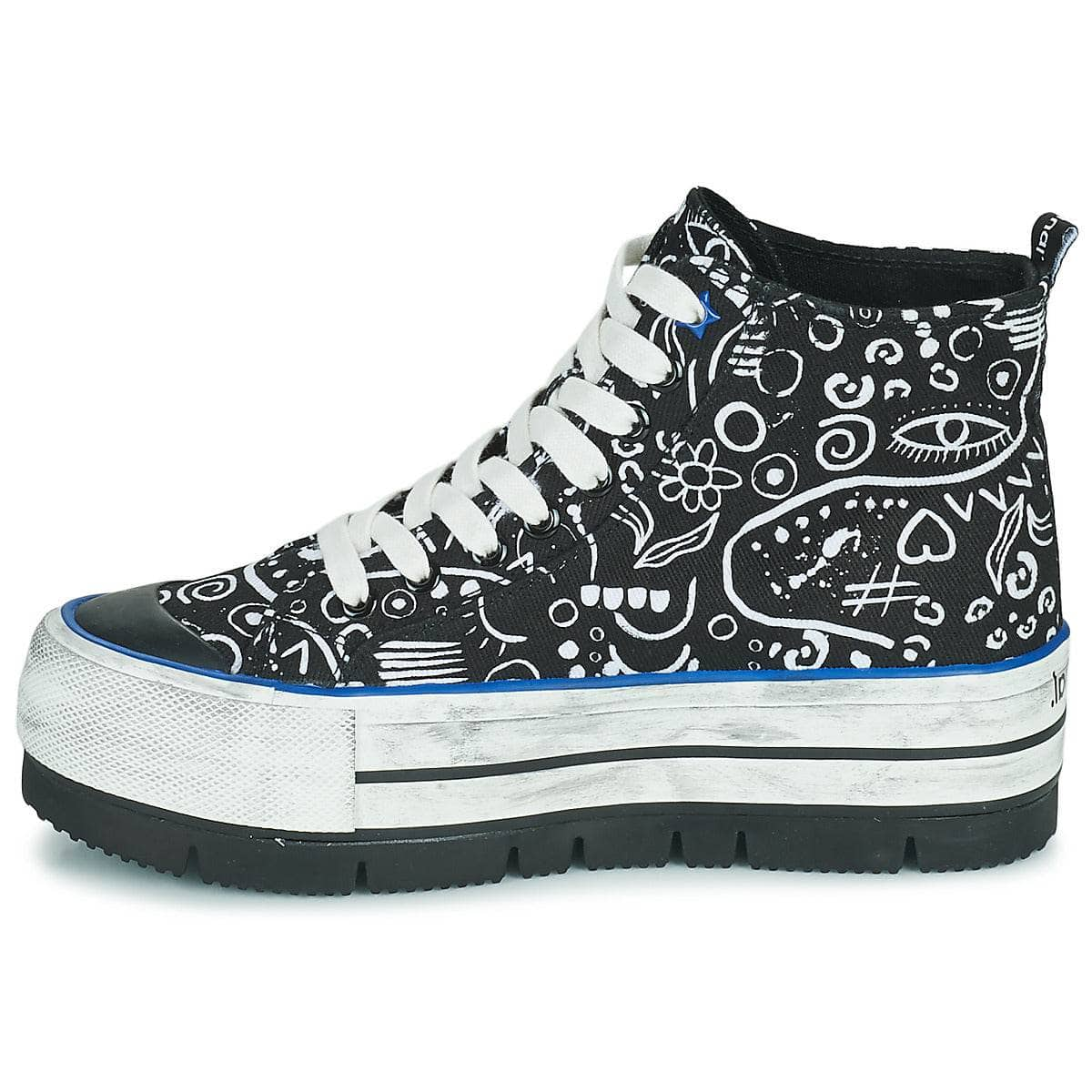 Sneakers alte Donna Desigual  SHOES CRUSH ARTE  Nero