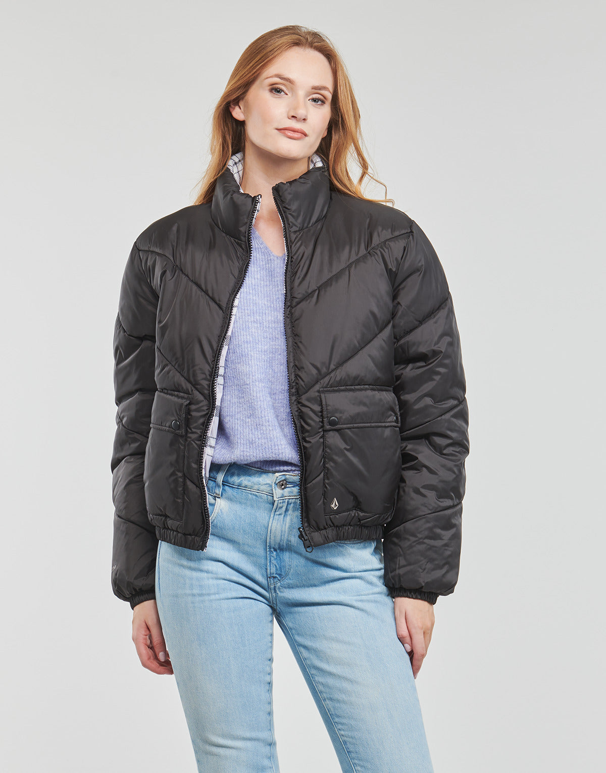 Piumino Donna Volcom  DOWN'N PUFF JACKET  Nero