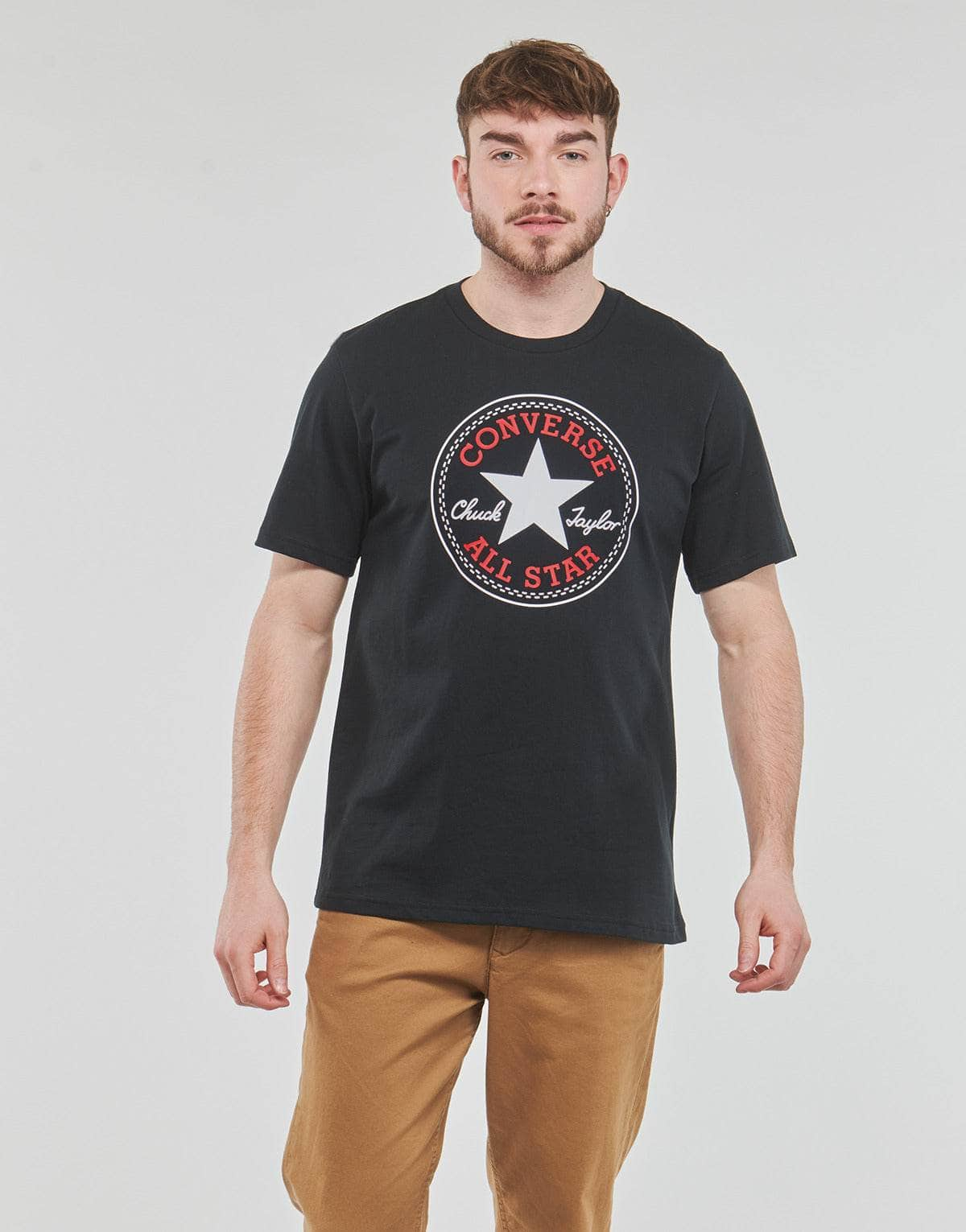 T-shirt Uomo Converse  GO-TO CHUCK TAYLOR CLASSIC PATCH TEE  Nero