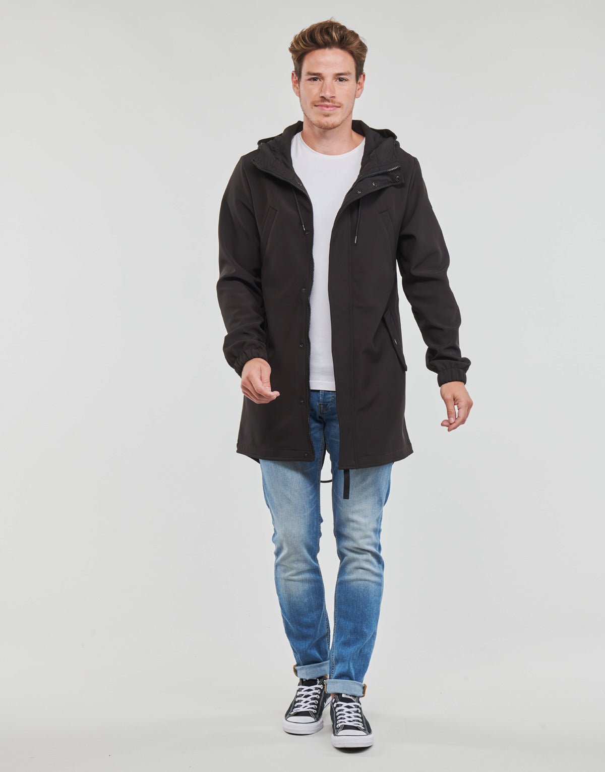 Parka Uomo Only & Sons   ONSHALL HOOD SOFTSHELL PARKA  Nero