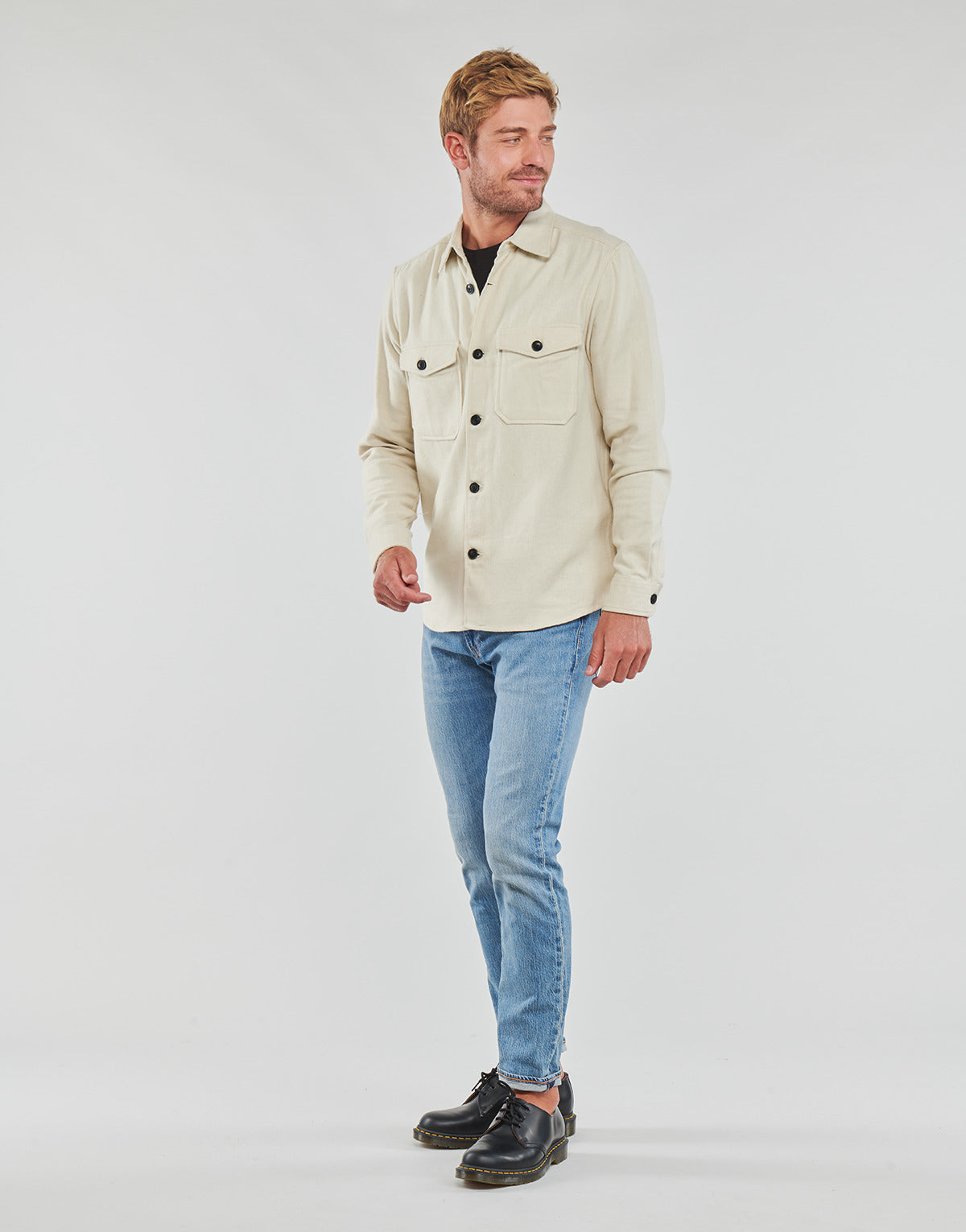 Giacca Uomo Only & Sons   ONSMILO LS SOLID OVERSHIRT NOOS  Bianco