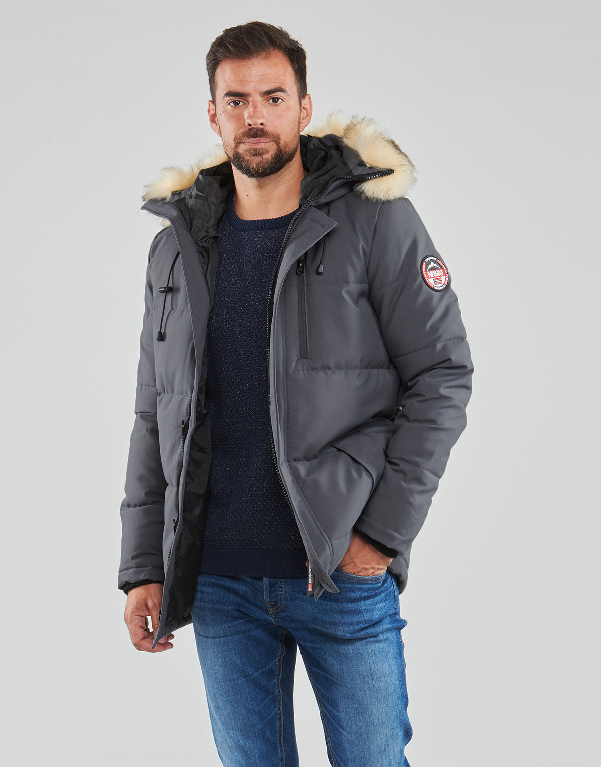 Parka Uomo Geographical Norway  BOSS  Grigio