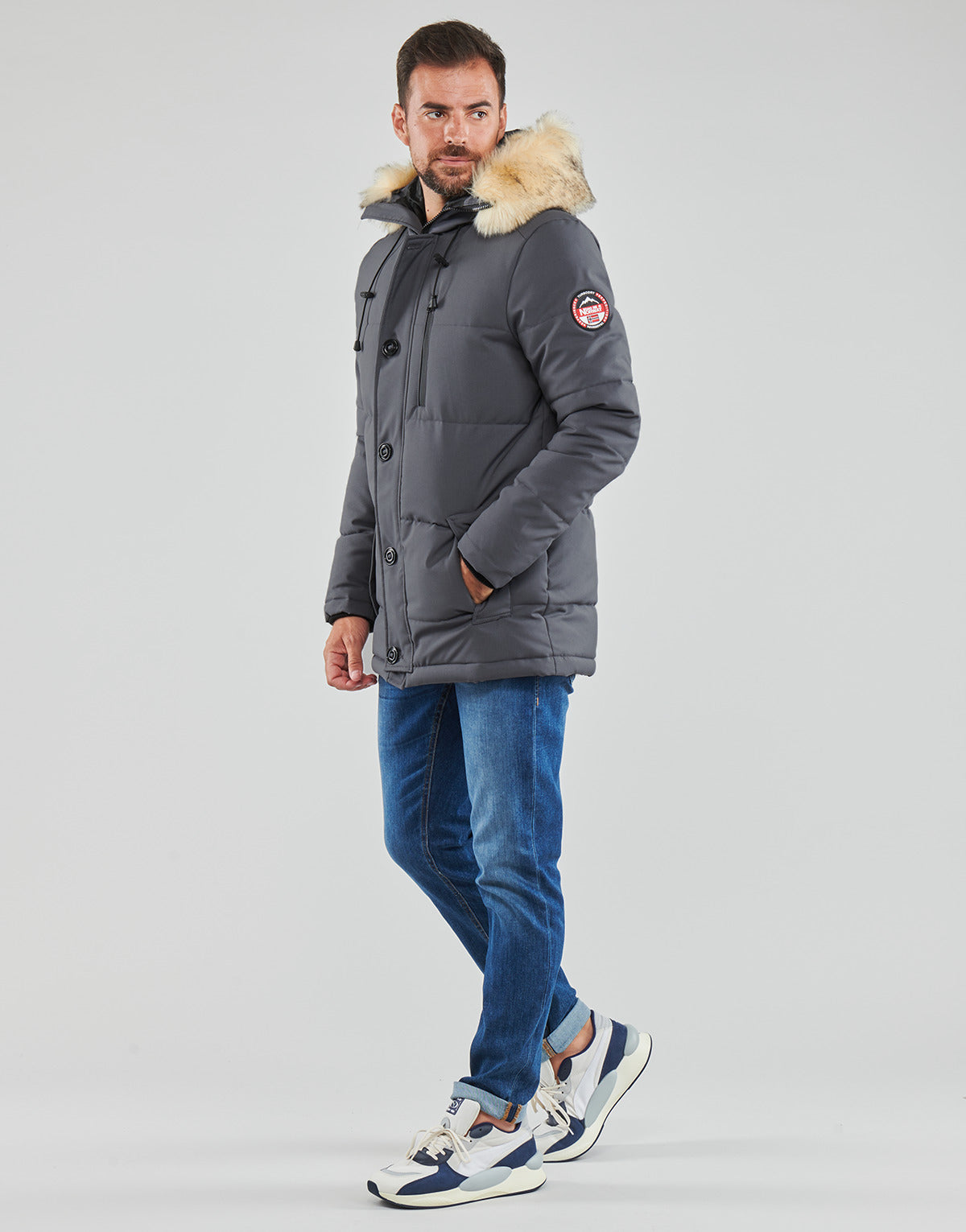 Parka Uomo Geographical Norway  BOSS  Grigio