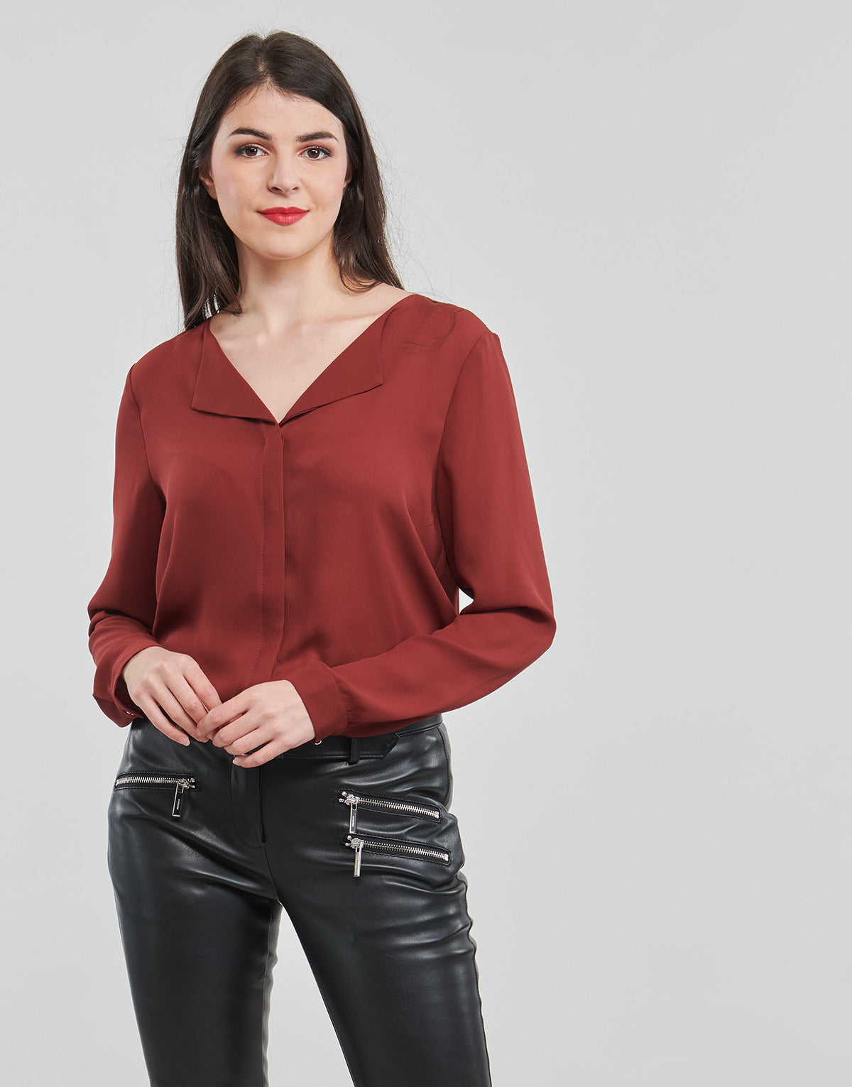 Camicetta Donna Vila  VILUCY L/S SHIRT  Rosso