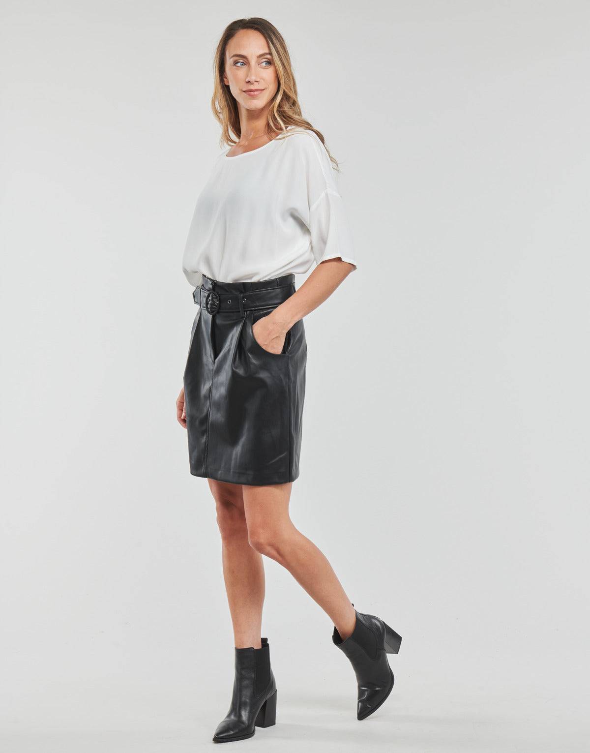 Gonna Donna Vila  VICHOOSY HW COATED SKIRT  Nero