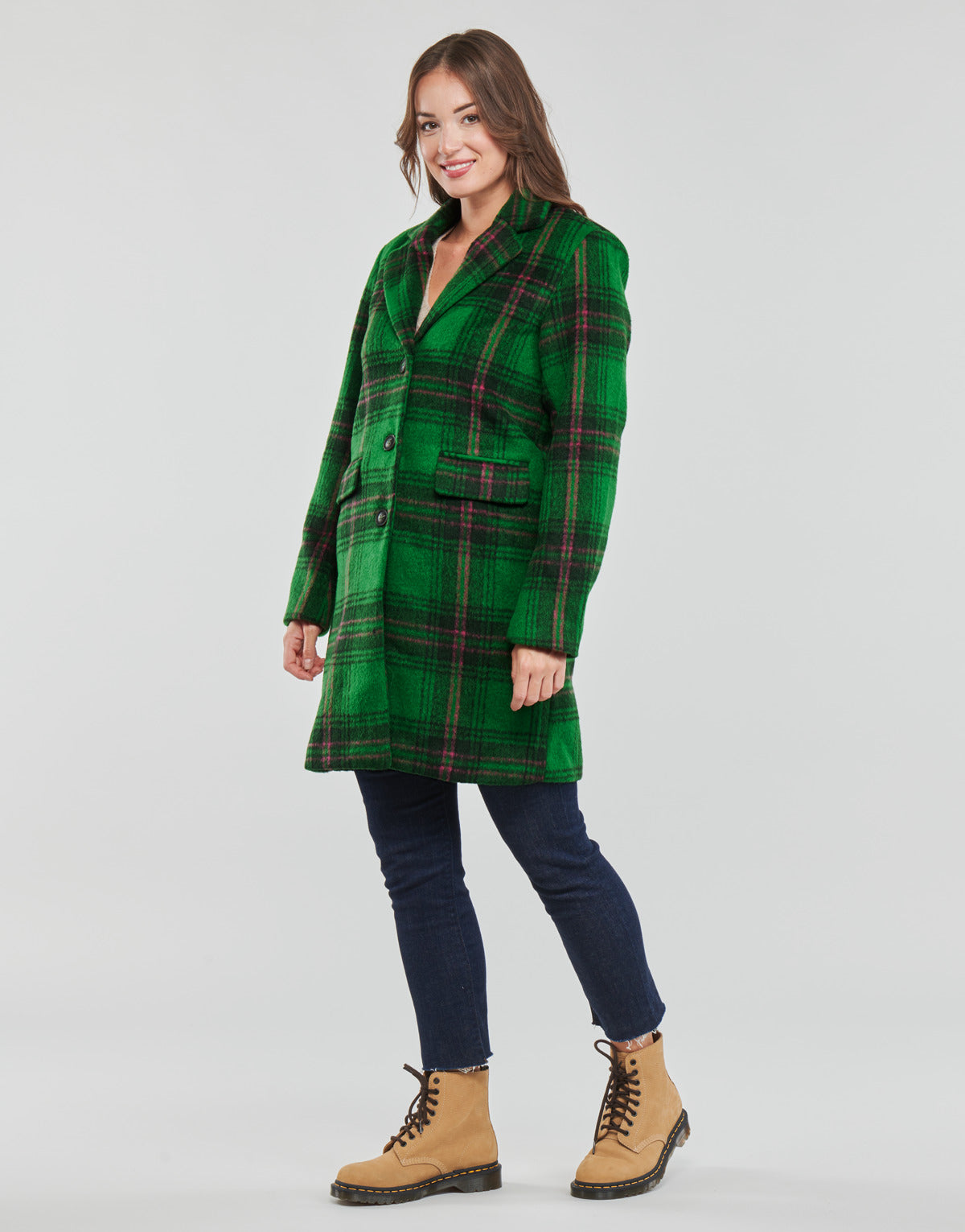 Mantella Donna Vila  VIJAYLAH L/S COAT/SU  Verde