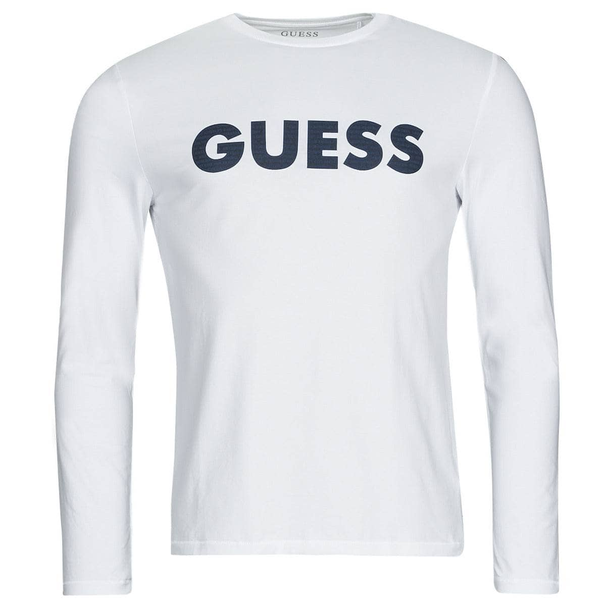 T-shirts a maniche lunghe Uomo Guess  LABYRINTH CN LS  Bianco