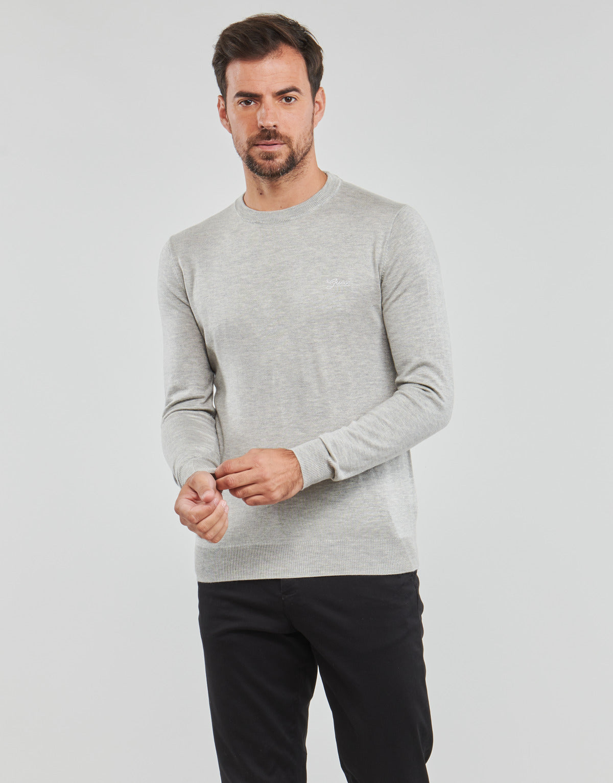 Maglione Uomo Guess  OMEGA CN TIMELESS  Grigio