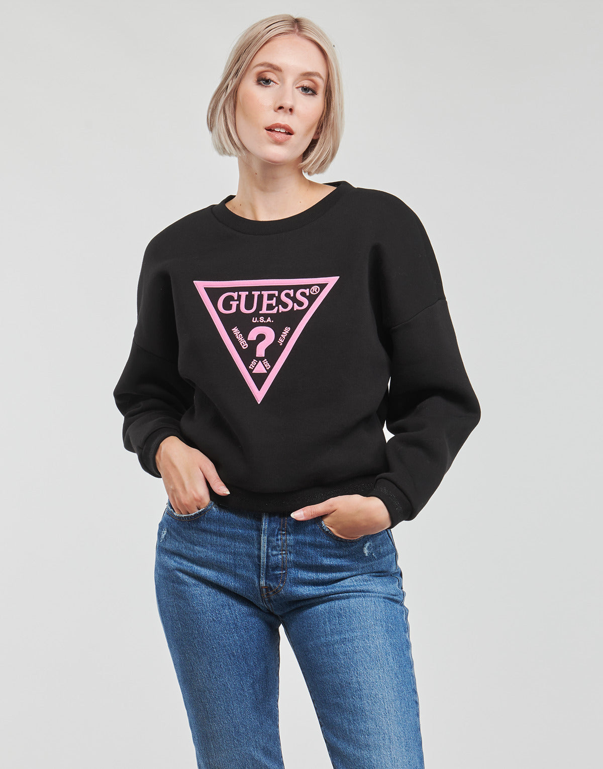 Felpa Donna Guess  ROXI SWEATSHIRT  Nero